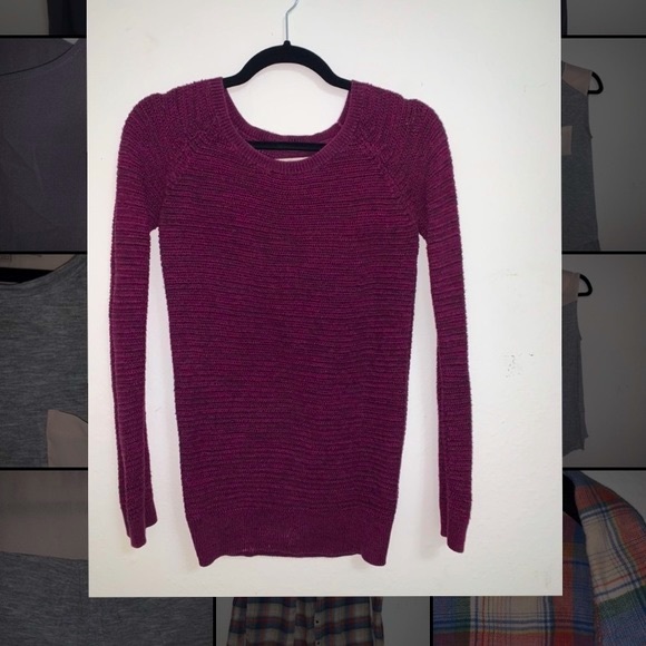 Ann Taylor loft maroon-ish color sweater can - Picture 3 of 6